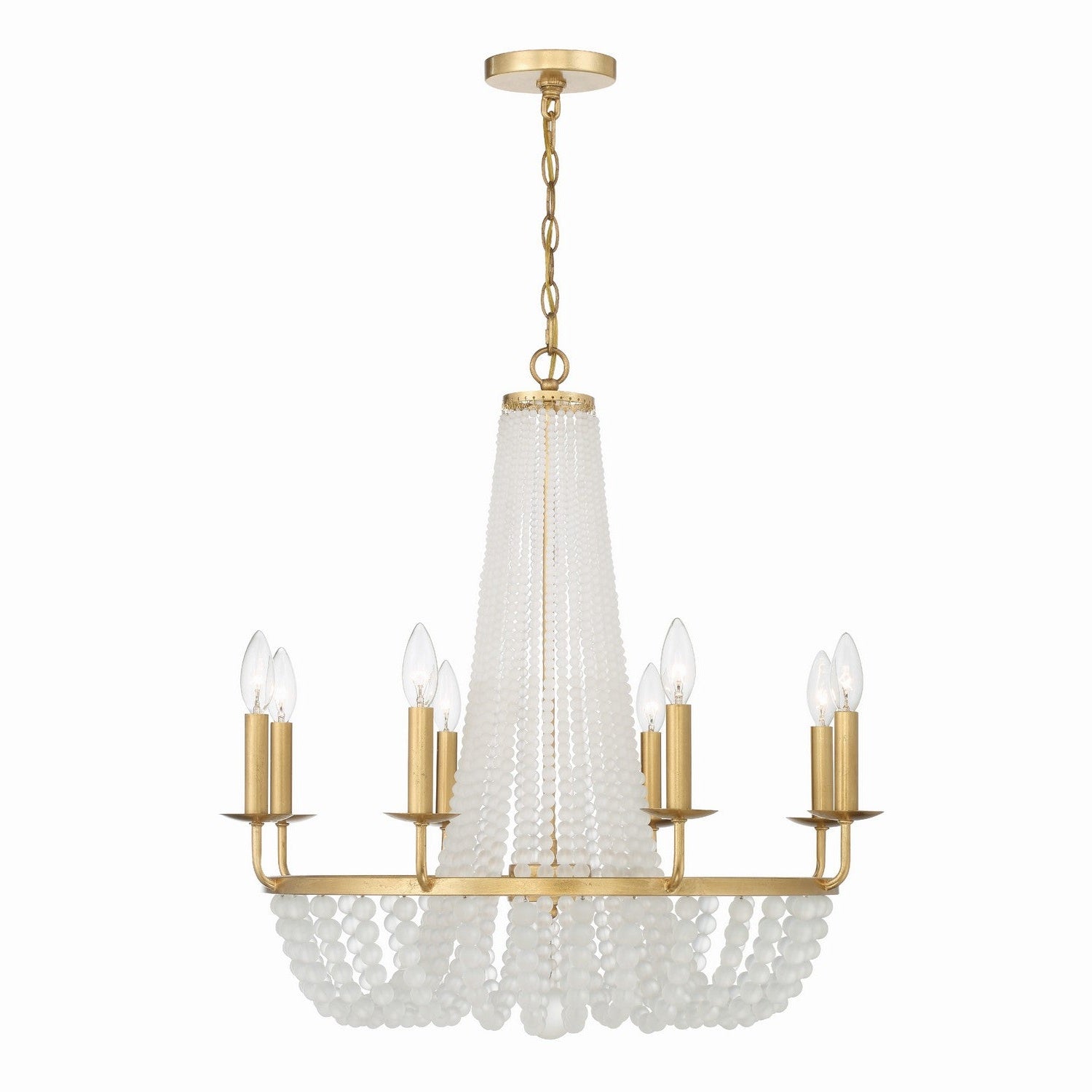 Crystorama - BLA-10668-GA - Eight Light Chandelier - Bella - Antique Gold
