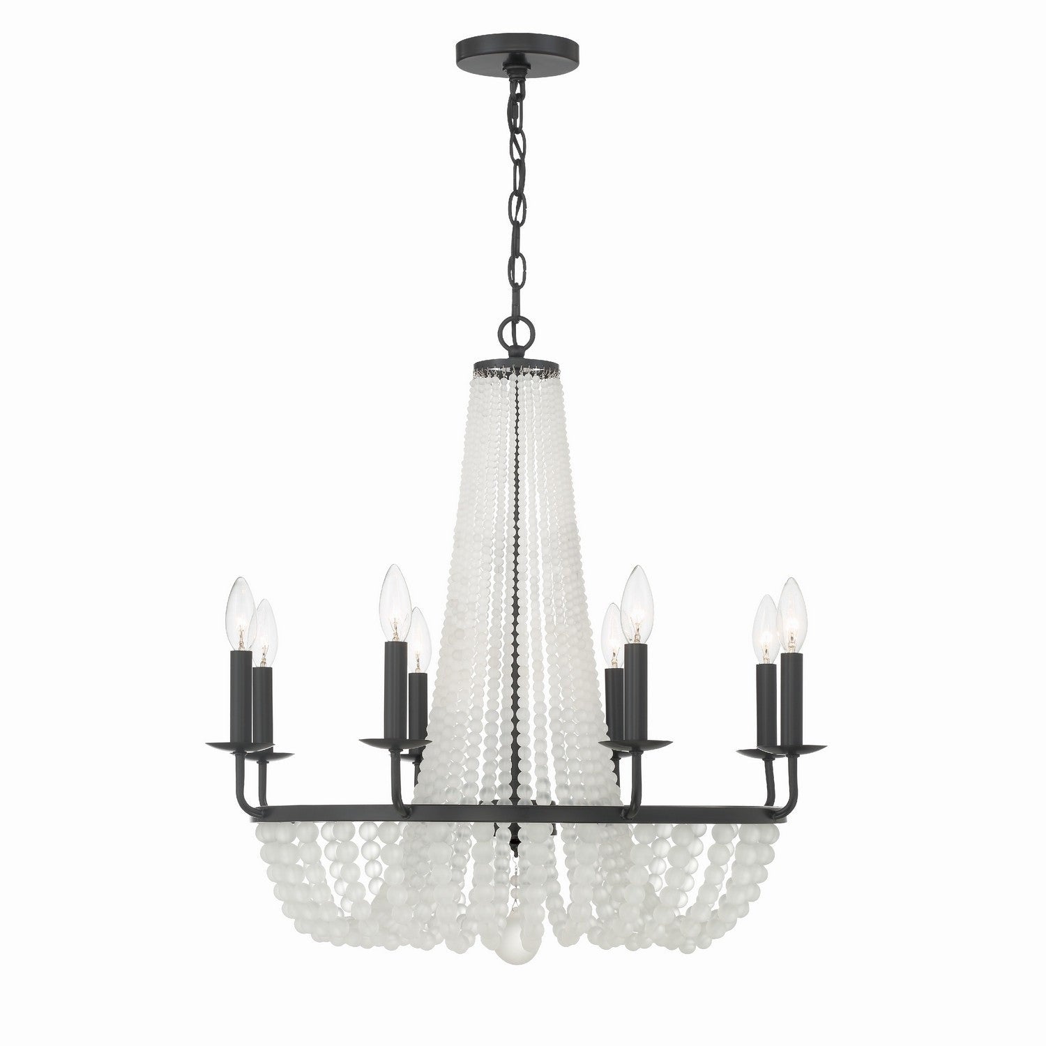 Crystorama - BLA-10668-MK - Eight Light Chandelier - Bella - Matte Black