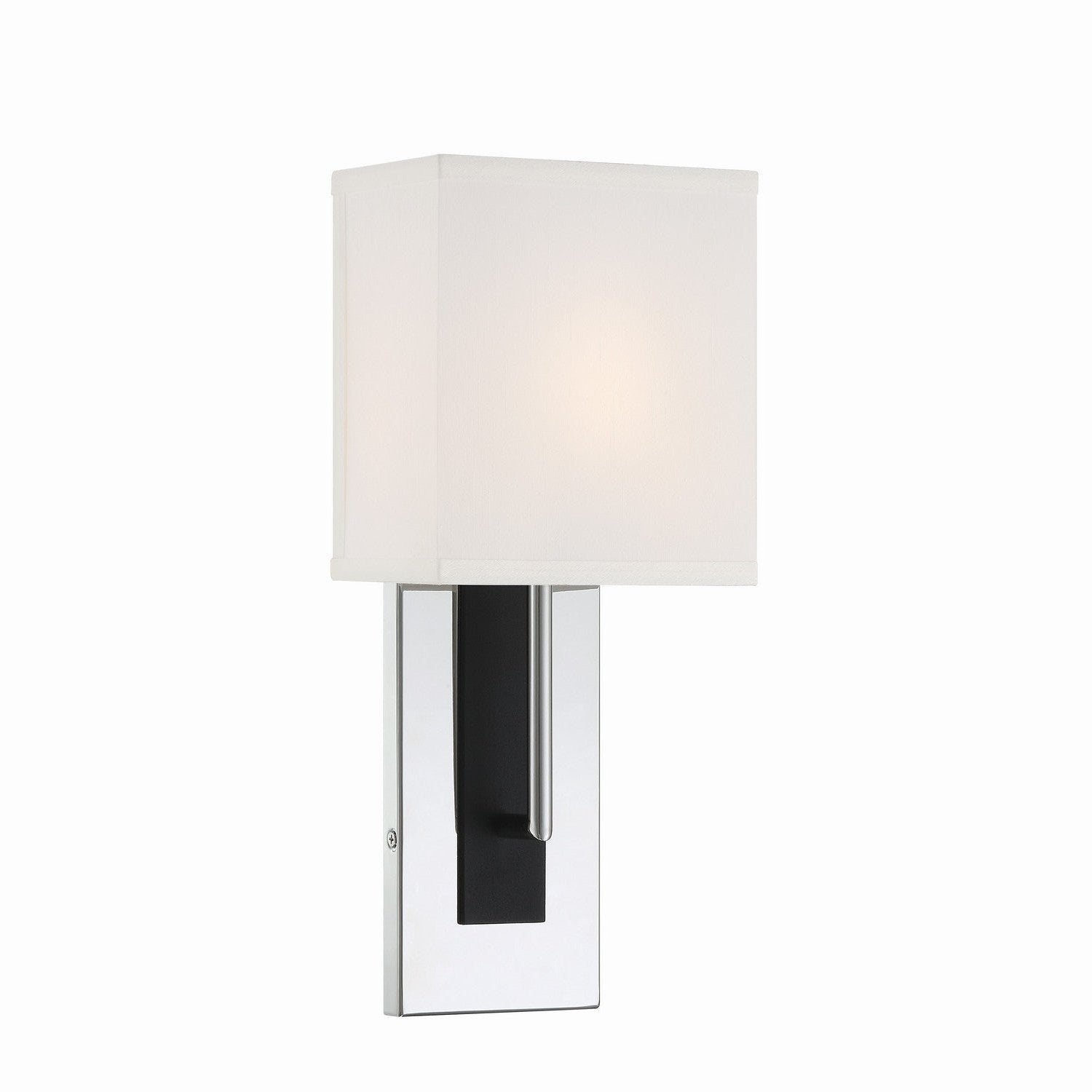 Crystorama - BRE-A3631-PN-BF - One Light Wall Sconce - Brent - Polished Nickel + Black Forged