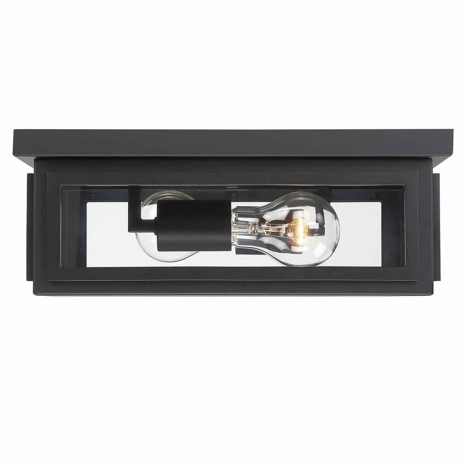 Crystorama - BYR-80100-MK - Two Light Outdoor Flush Mount - Byron - Matte Black