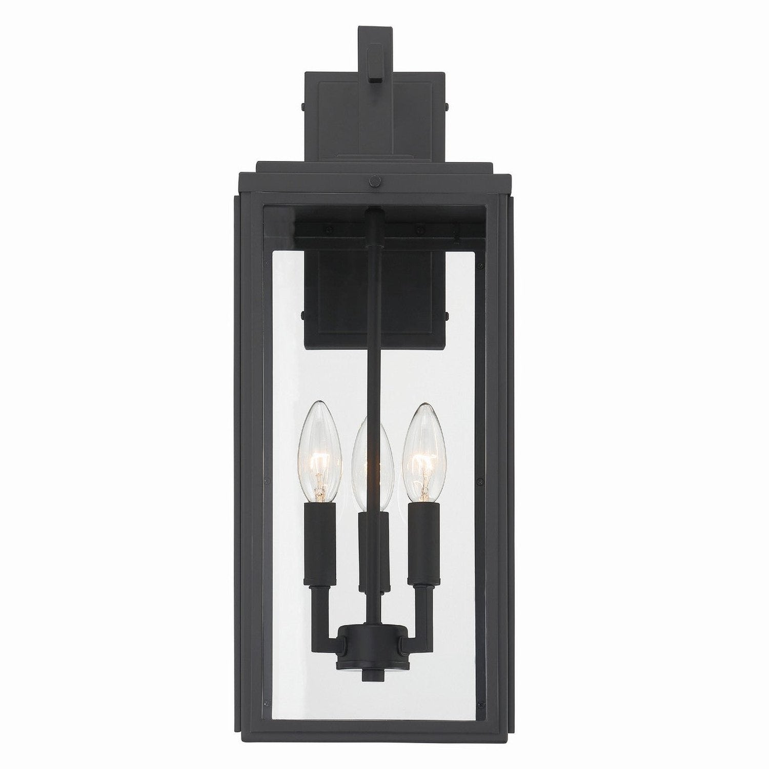 Crystorama - BYR-80103-MK - Three Light Outdoor Wall Sconce - Byron - Matte Black