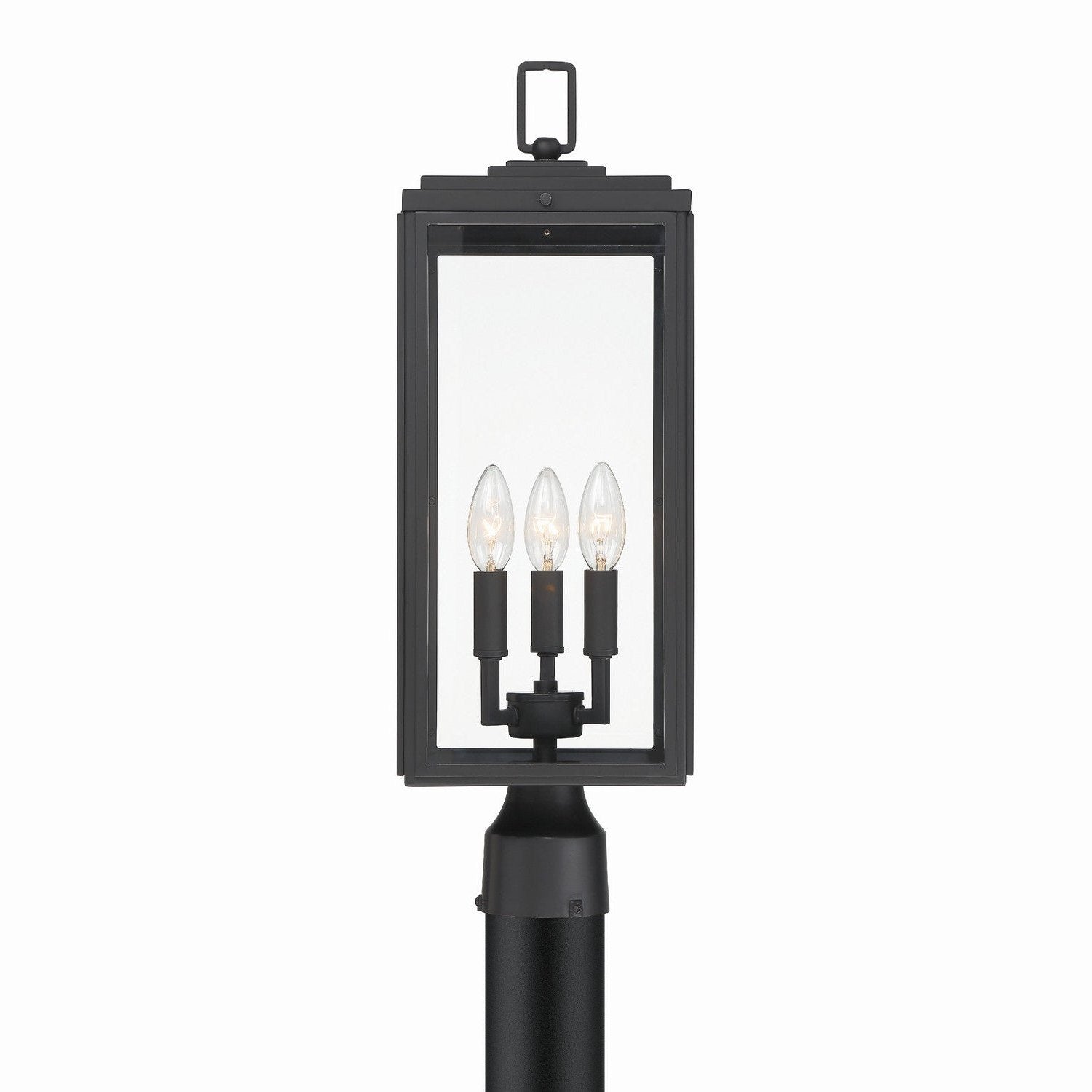 Crystorama - BYR-80109-MK - Three Light Outdoor Post Mount - Byron - Matte Black