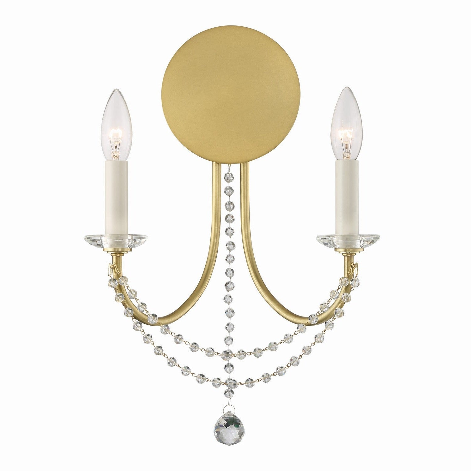 Crystorama - DEL-90802-AG - Two Light Wall Sconce - Delilah - Aged Brass
