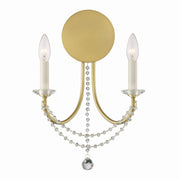 Crystorama - DEL-90802-AG - Two Light Wall Sconce - Delilah - Aged Brass