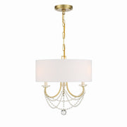Crystorama - DEL-90803-AG - Three Light Mini Chandelier - Delilah - Aged Brass