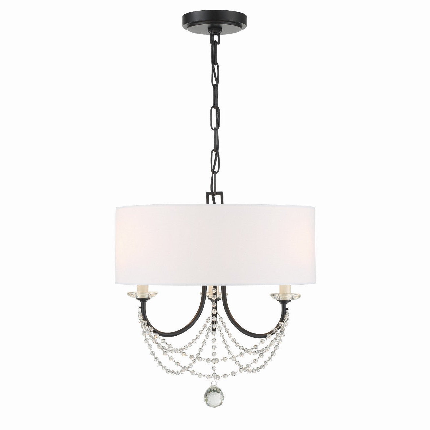 Crystorama - DEL-90803-MK - Three Light Mini Chandelier - Delilah - Matte Black