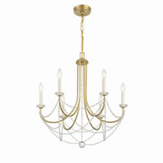 Crystorama - DEL-90806-AG - Six Light Chandelier - Delilah - Aged Brass
