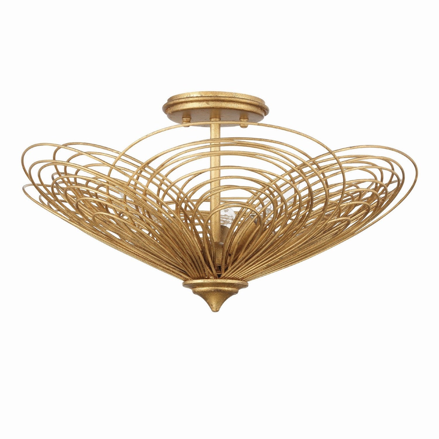 Crystorama - DOR-B7703-RG - Three Light Semi Flush Mount - Doral - Renaissance Gold