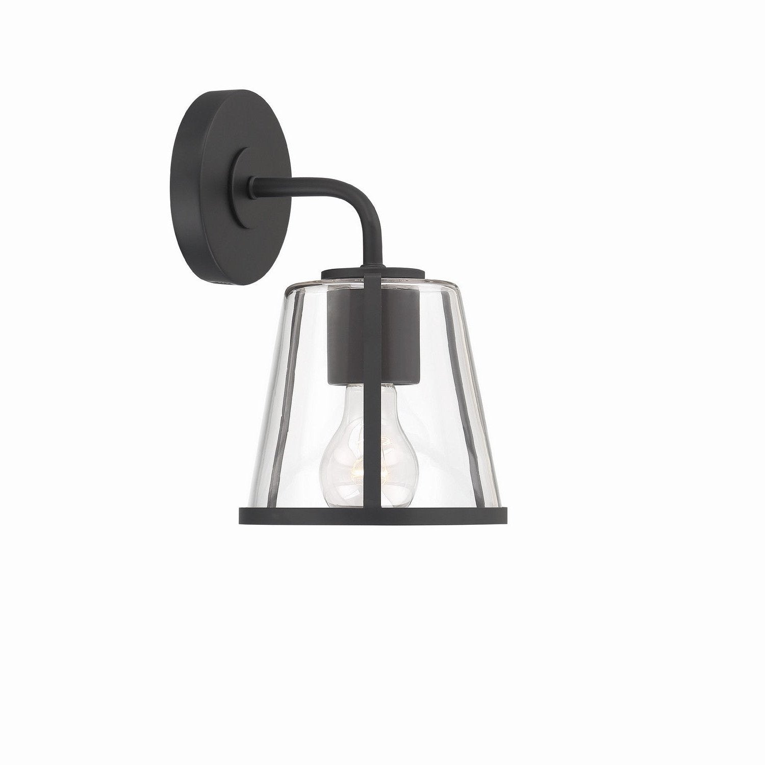 Crystorama - FUL-911-BK-CL - One Light Bath - Fulton - Black