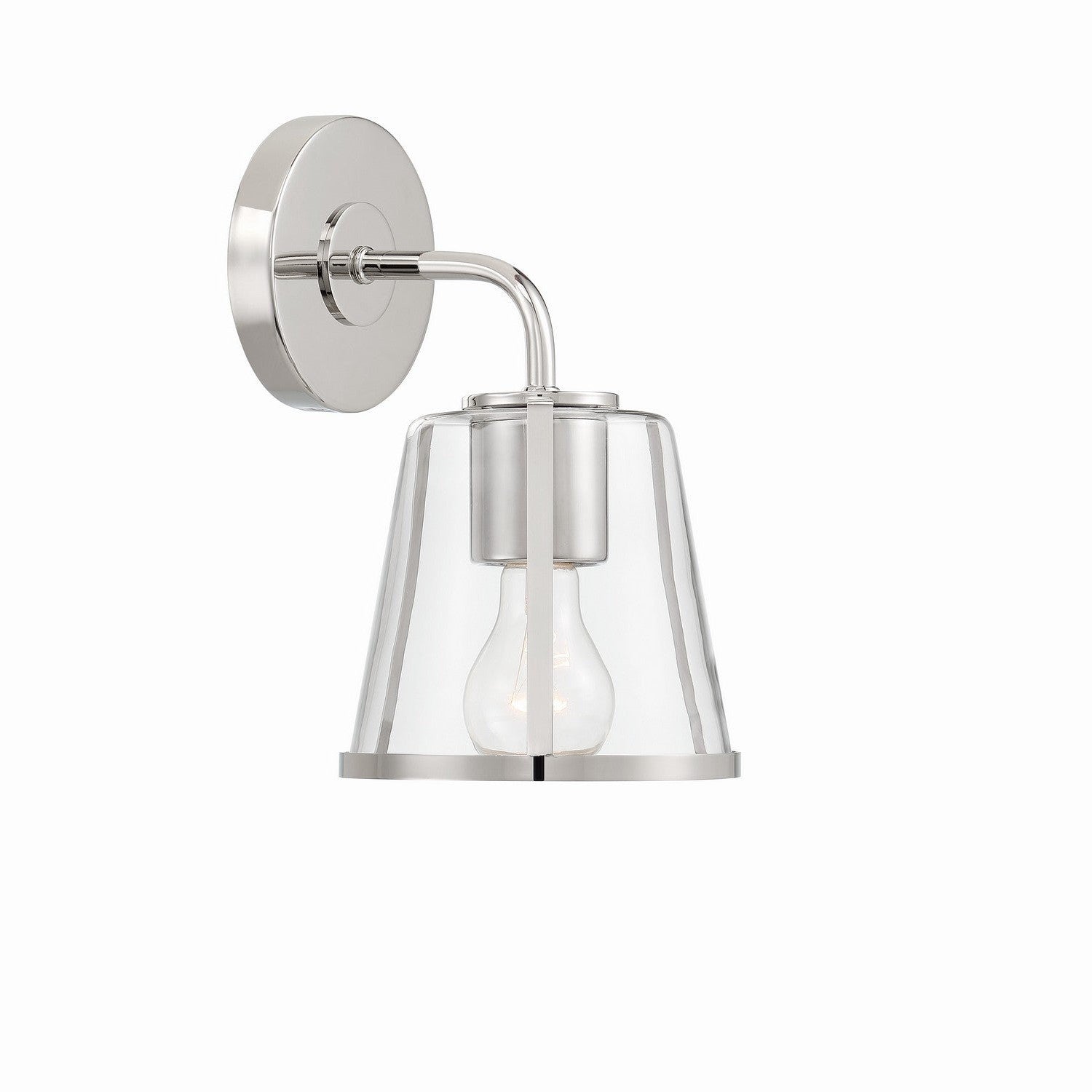 Crystorama - FUL-911-PN-CL - One Light Bath - Fulton - Polished Nickel