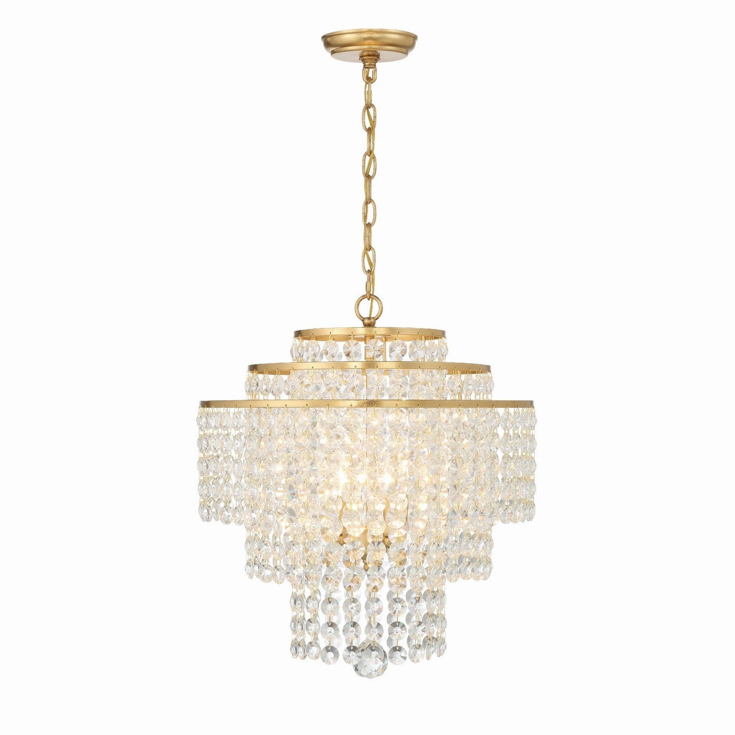 Crystorama - GAB-B7304-GA - Four Light Chandelier - Gabrielle - Antique Gold