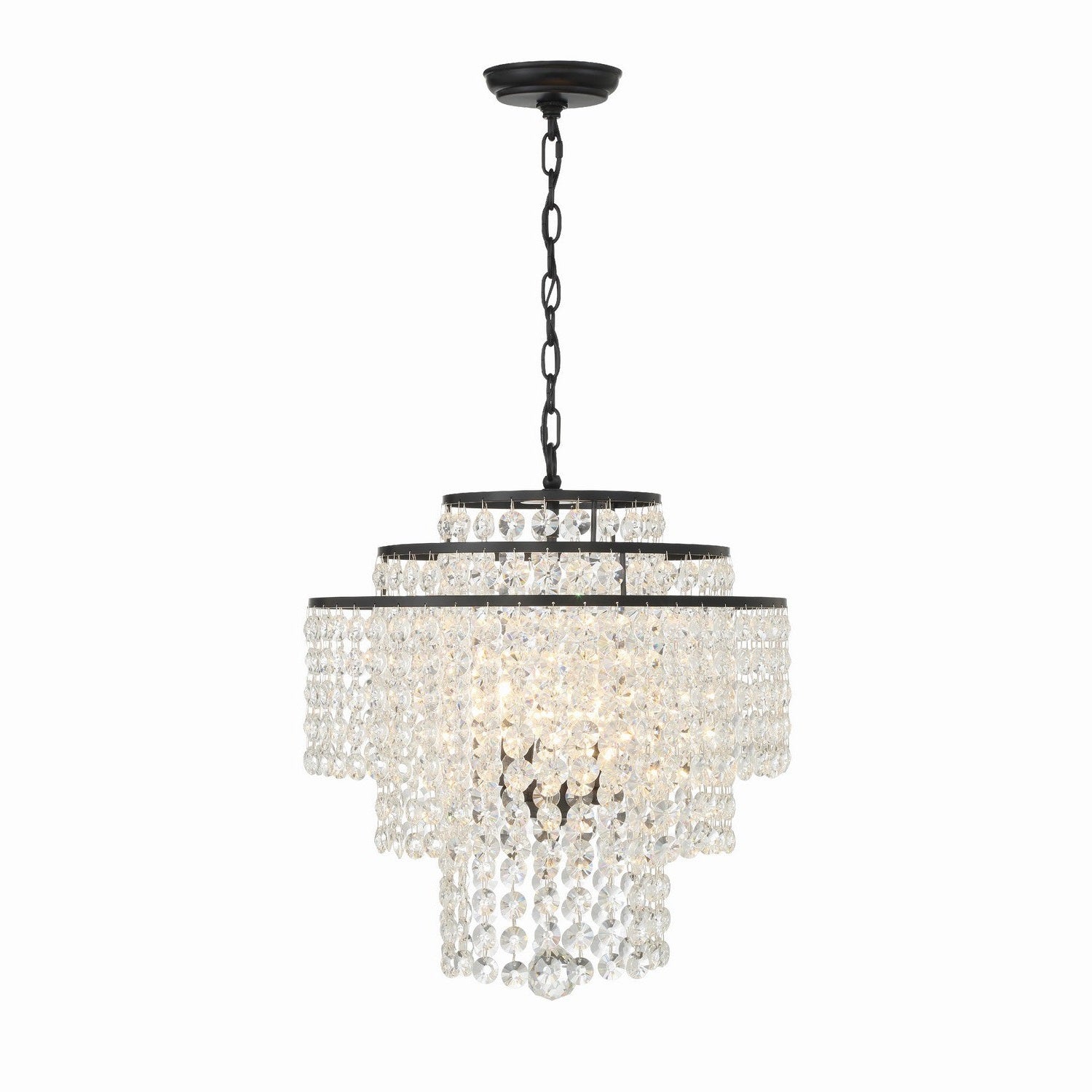 Crystorama - GAB-B7304-MK - Four Light Chandelier - Gabrielle - Matte Black