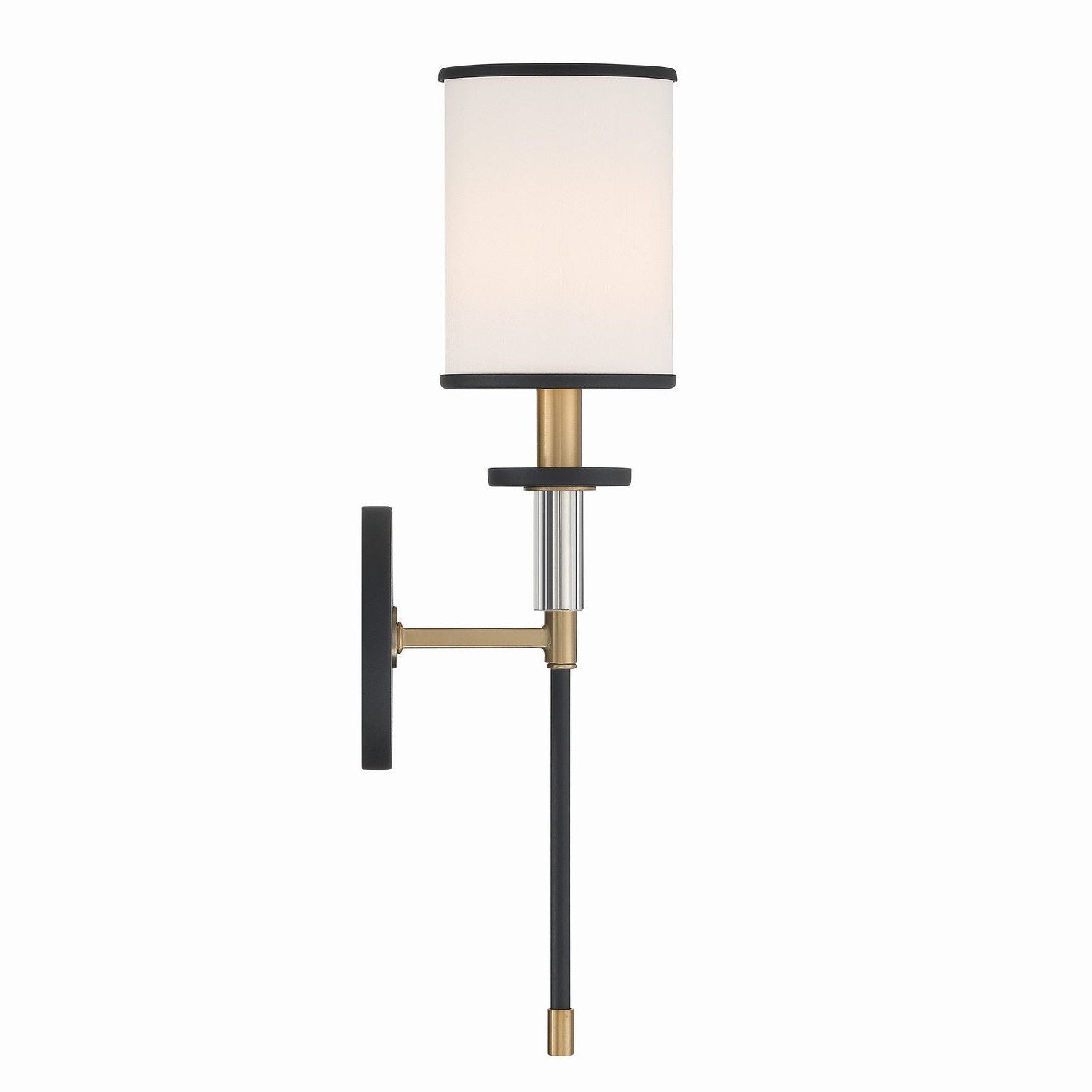 Crystorama - HAT-471-BF-VG - One Light Wall Sconce - Hatfield - Black Forged + Vibrant Gold