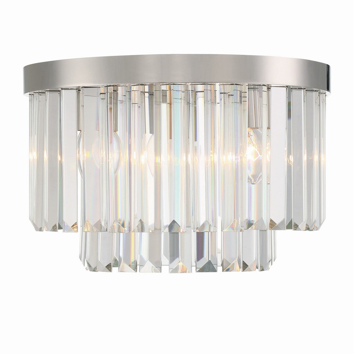 Crystorama - HAY-1400-PN - Four Light Flush Mount - Hayes - Polished Nickel