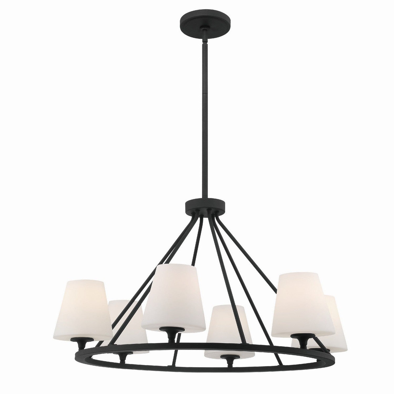Crystorama - KEE-A3006-BF - Six Light Chandelier - Keenan - Black Forged