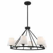 Crystorama - KEE-A3006-BF - Six Light Chandelier - Keenan - Black Forged