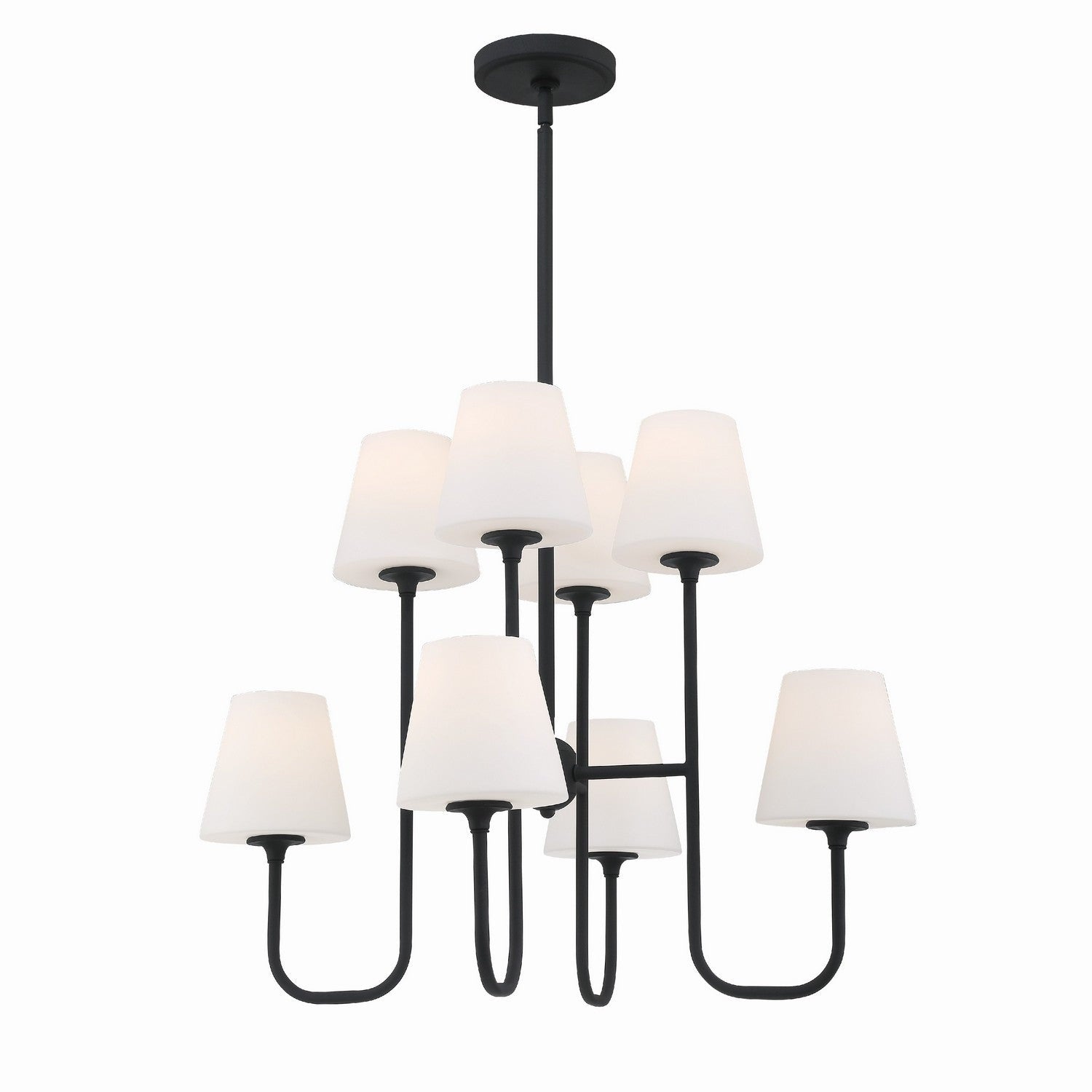 Crystorama - KEE-A3008-BF - Eight Light Chandelier - Keenan - Black Forged