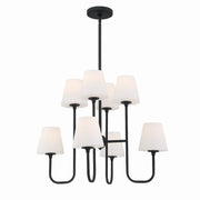 Crystorama - KEE-A3008-BF - Eight Light Chandelier - Keenan - Black Forged