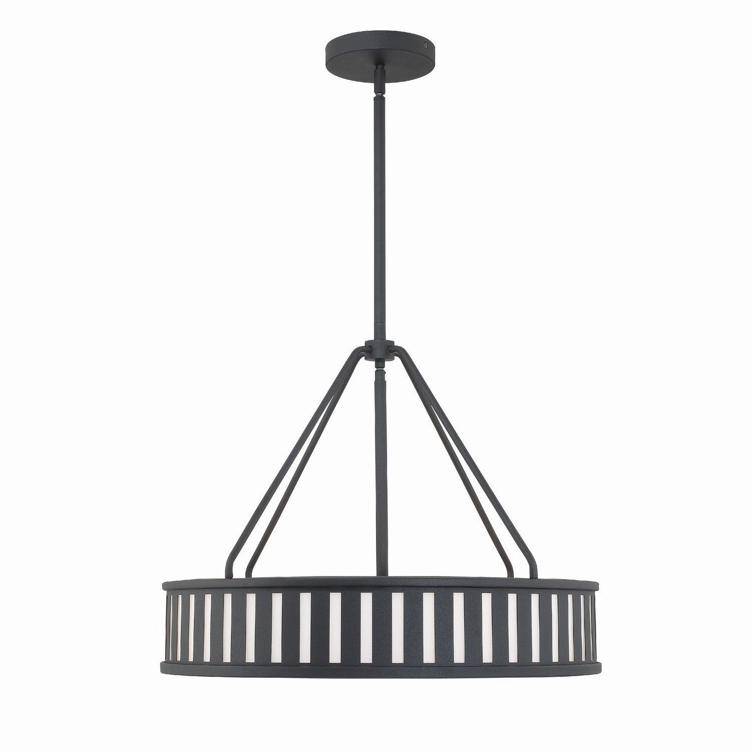 Crystorama - KEN-8304-BF - Four Light Pendant - Kendal - Black Forged