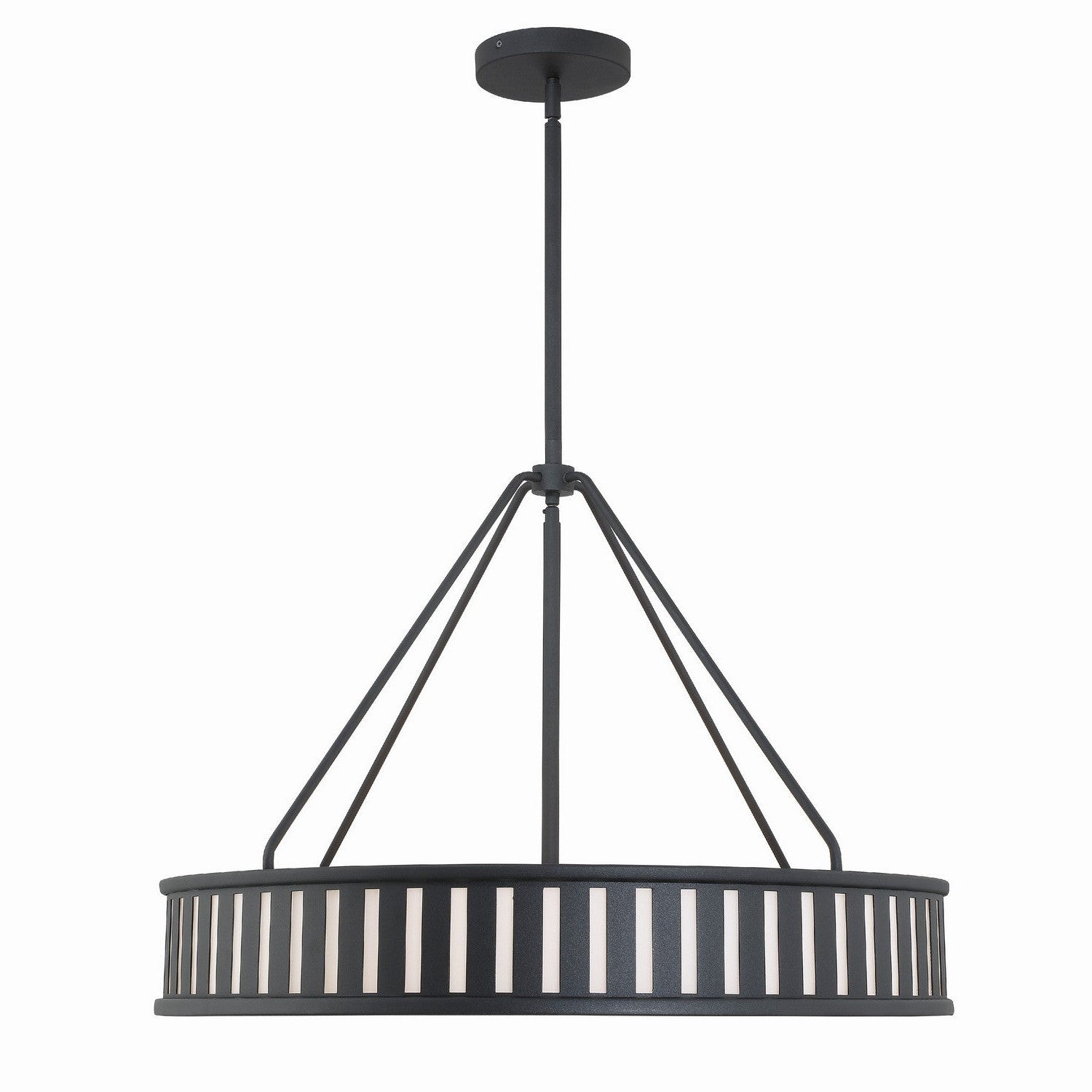 Crystorama - KEN-8306-BF - Six Light Pendant - Kendal - Black Forged