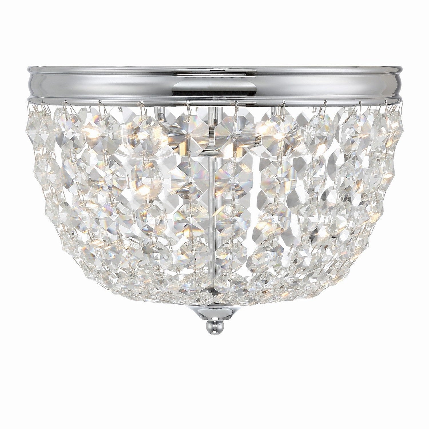 Crystorama - NOL-312-CH-CL-MWP - Two Light Flush Mount - Nola - Polished Chrome