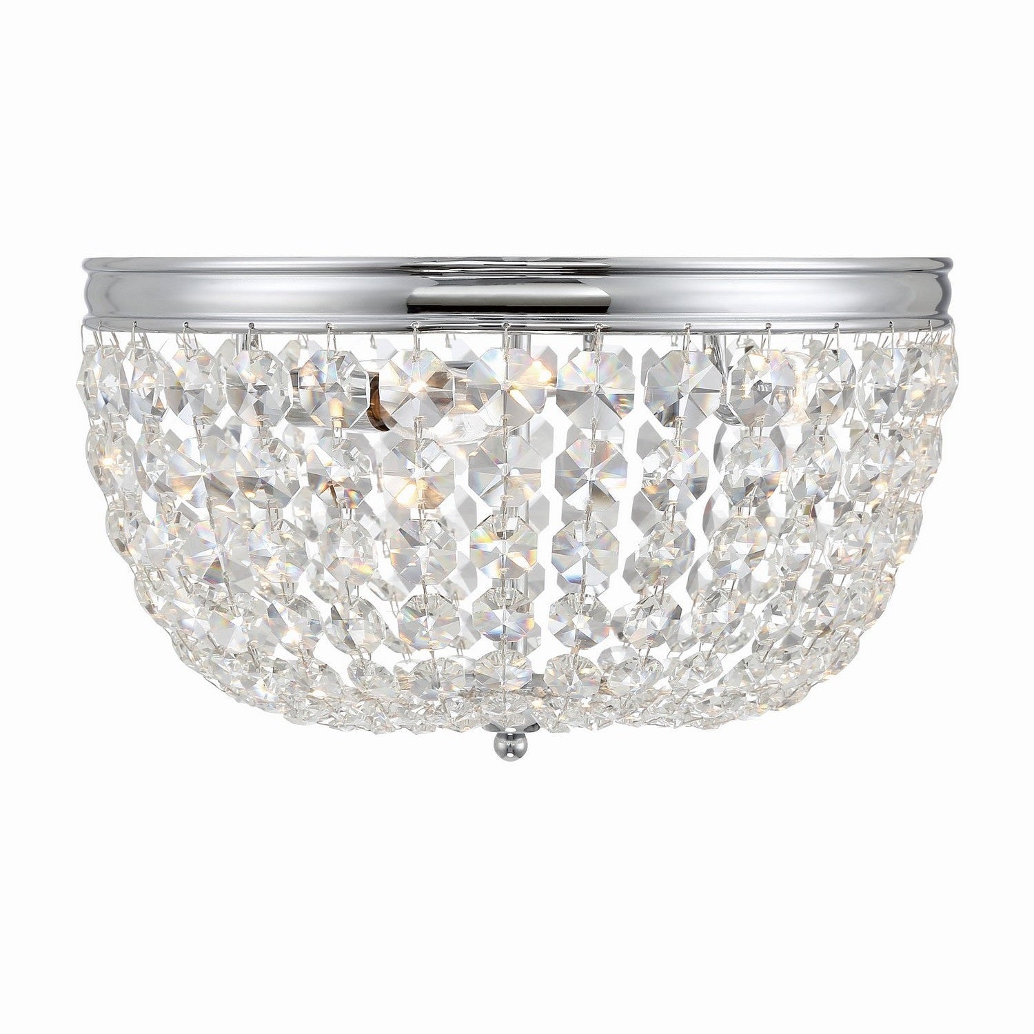 Crystorama - NOL-314-CH-CL-MWP - Three Light Flush Mount - Nola - Polished Chrome