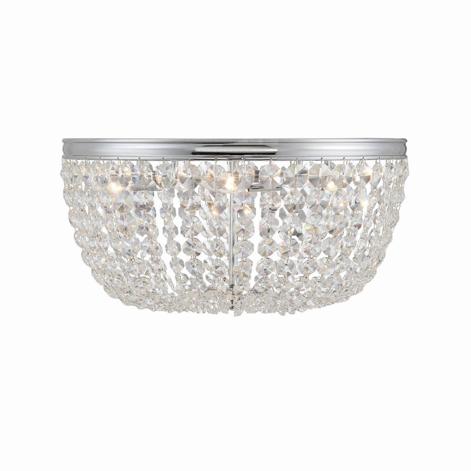 Crystorama - NOL-320-CH-CL-MWP - Five Light Flush Mount - Nola - Polished Chrome