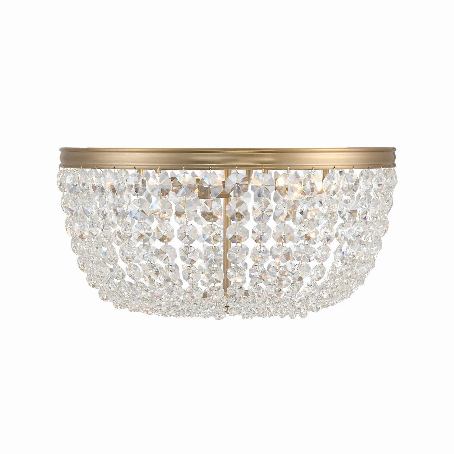 Crystorama - NOL-320-VG-CL-MWP - Five Light Flush Mount - Nola - Vibrant Gold