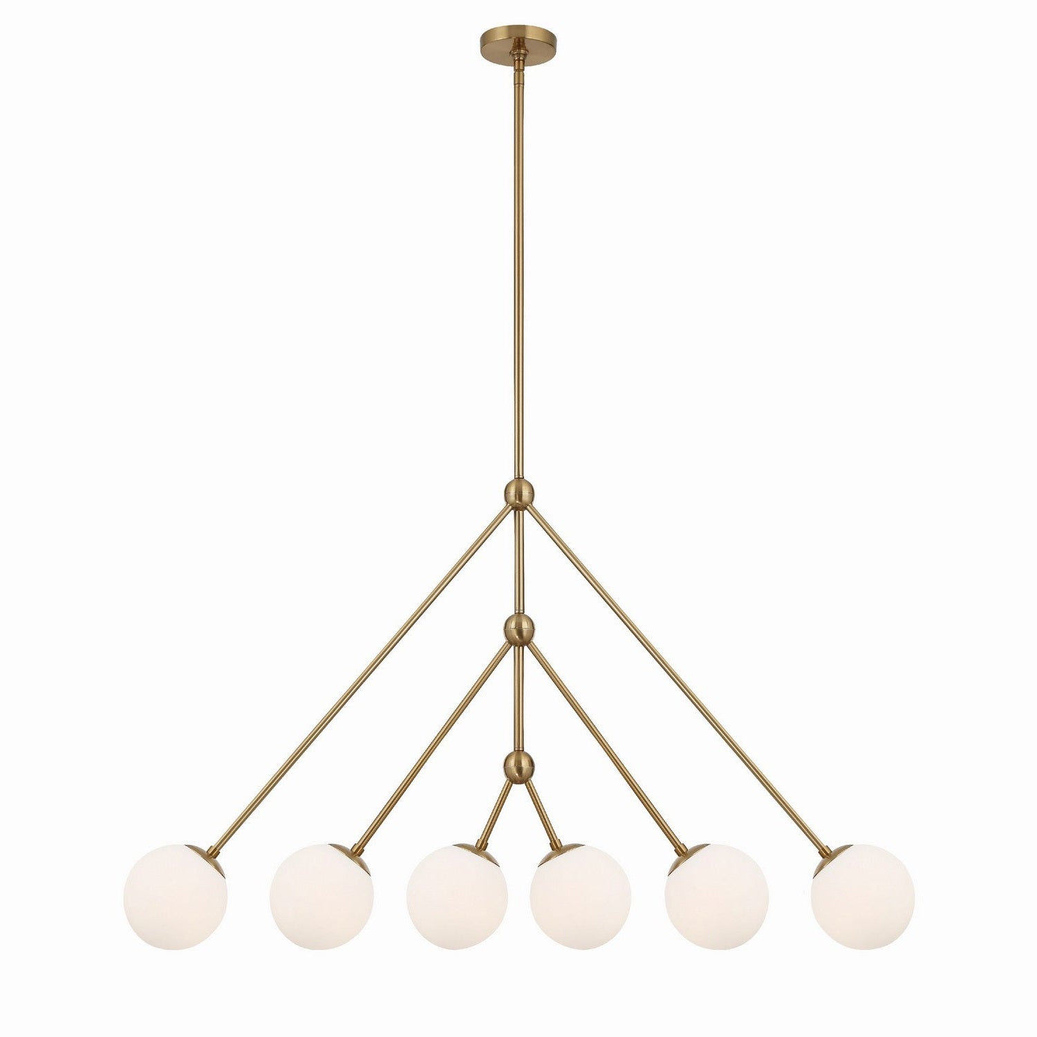Crystorama - OMN-3006-AG - Six Light Chandelier - Omni - Aged Brass