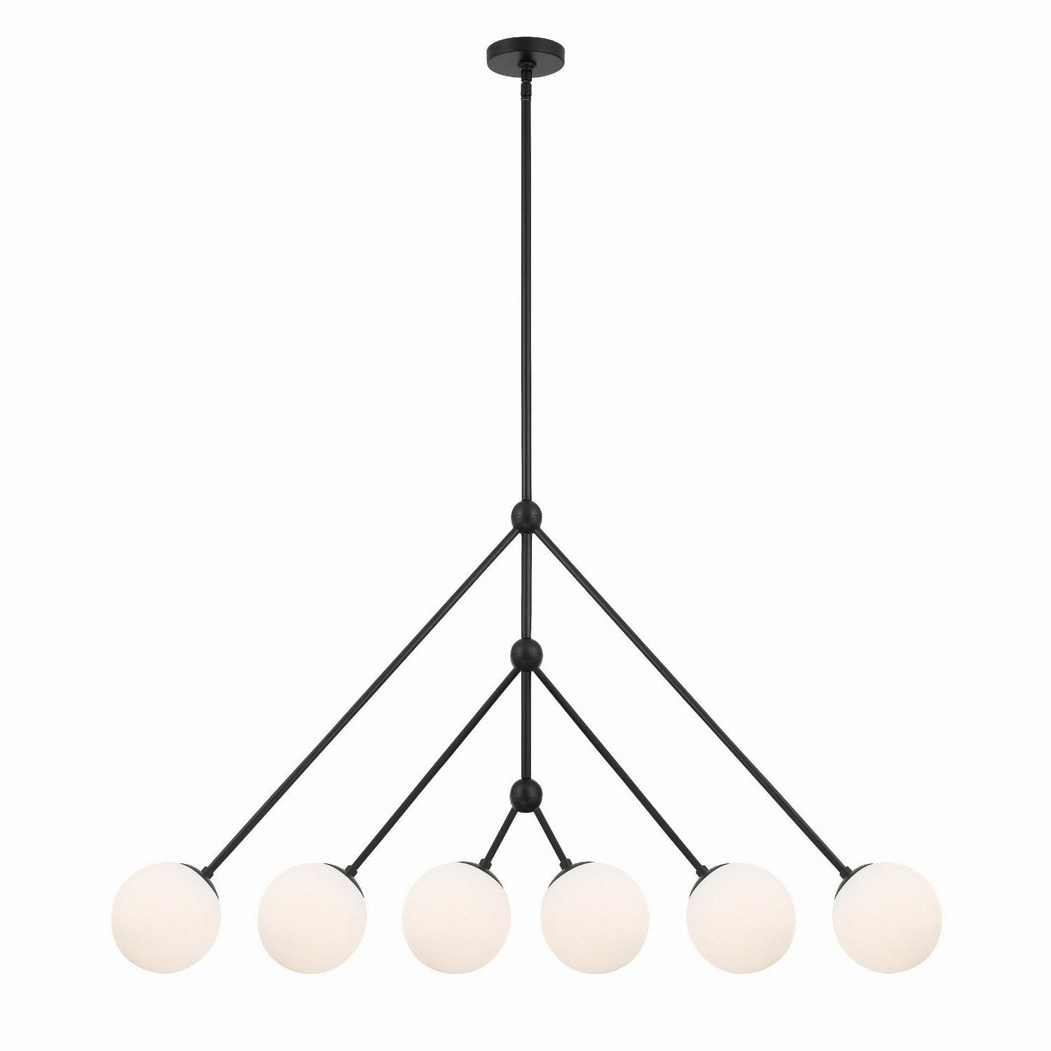 Crystorama - OMN-3006-MK - Six Light Chandelier - Omni - Matte Black