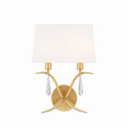 Crystorama - ROL-18802-GA - Two Light Wall Sconce - Rollins - Antique Gold