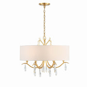 Crystorama - ROL-18806-GA - Six Light Chandelier - Rollins - Antique Gold
