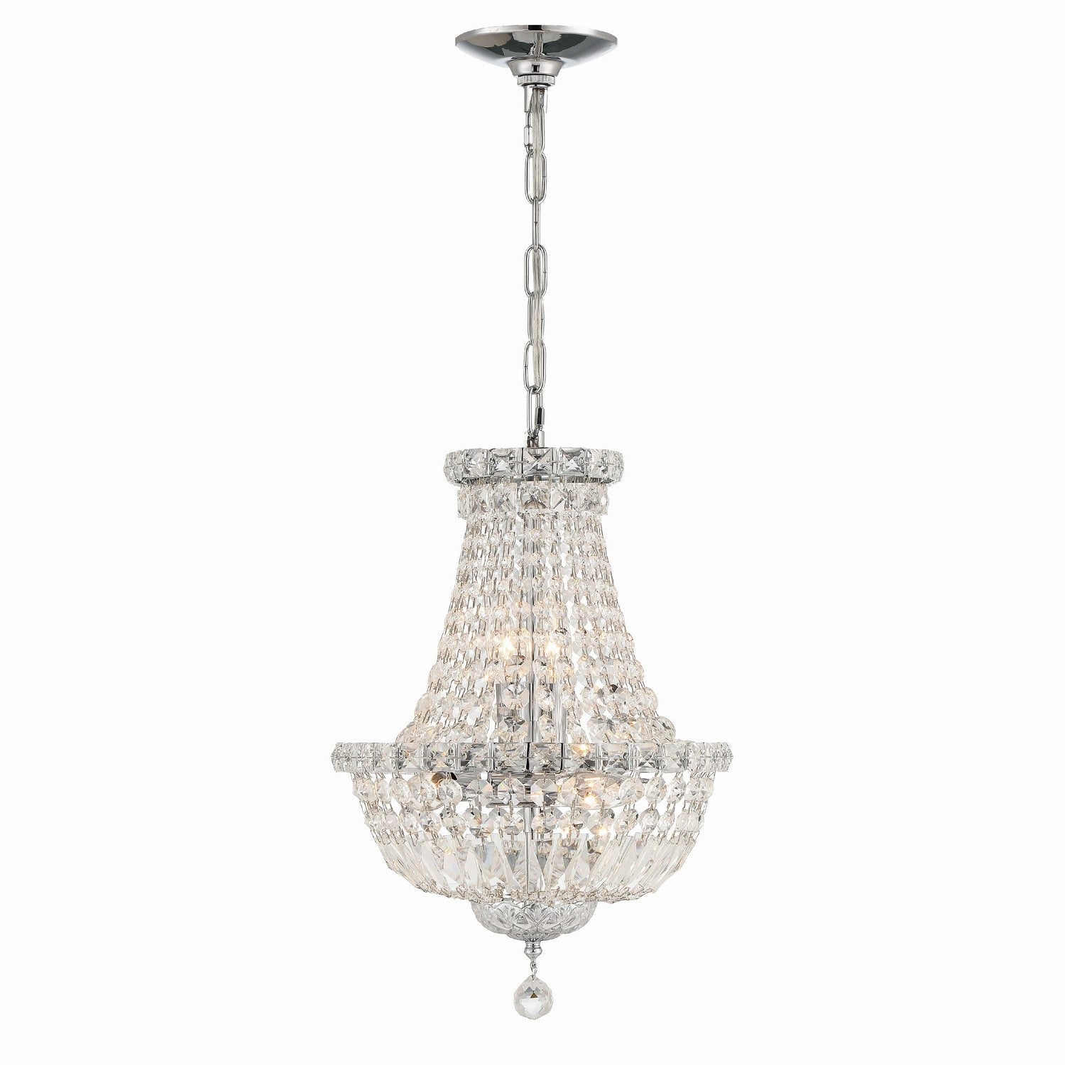 Crystorama - ROS-A1006-CH-CL-MWP - Five Light Mini Chandelier - Roslyn - Polished Chrome