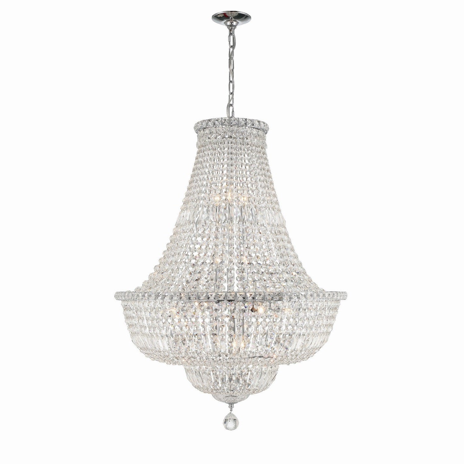 Crystorama - ROS-A1015-CH-CL-MWP - 15 Light Chandelier - Roslyn - Polished Chrome