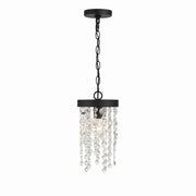 Crystorama - WIN-610-BF-CL-MWP - One Light Pendant - Winham - Black Forged