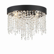Crystorama - WIN-613-BF-CL-MWP - Four Light Flush Mount - Winham - Black Forged