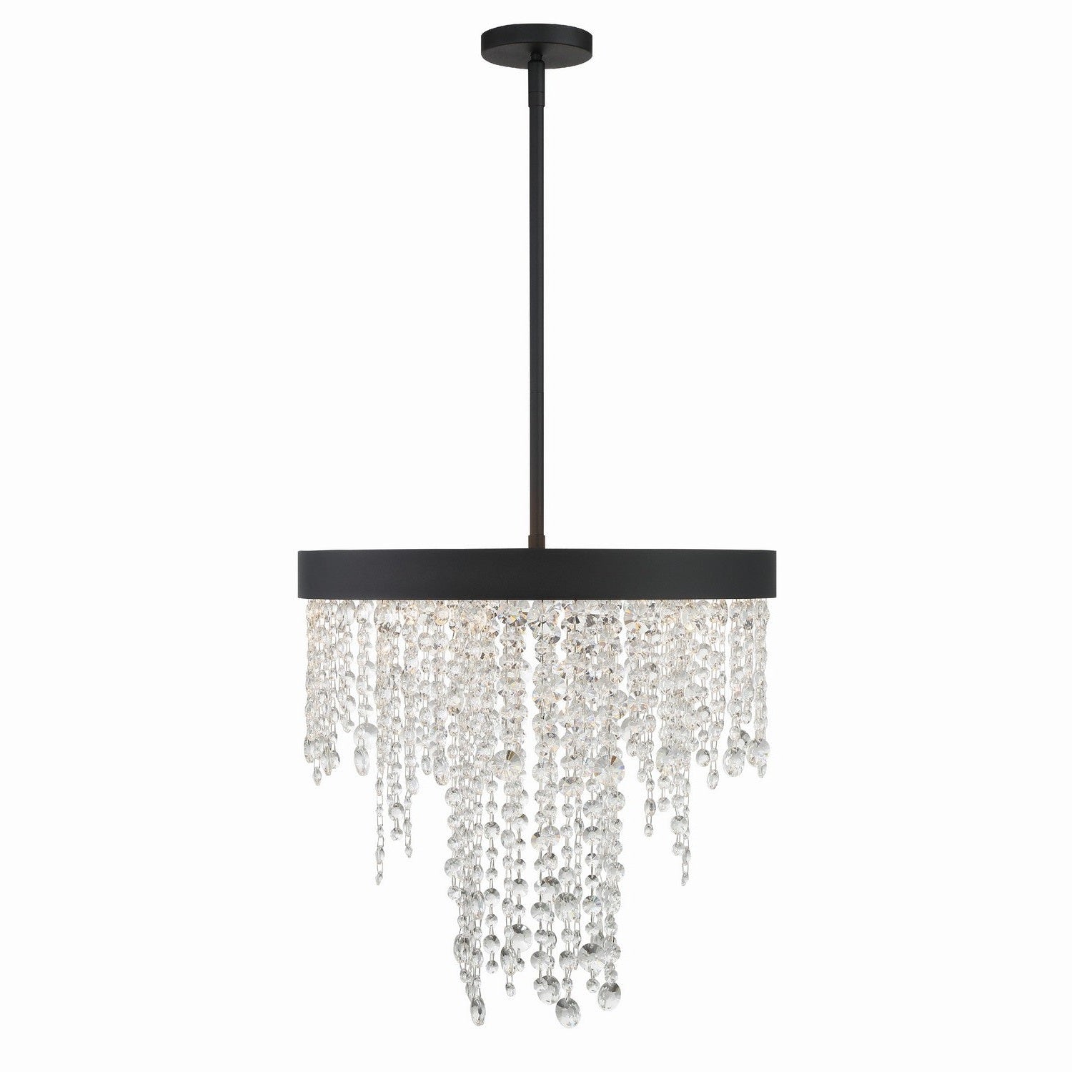 Crystorama - WIN-615-BF-CL-MWP - Five Light Chandelier - Winham - Black Forged