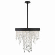 Crystorama - WIN-615-BF-CL-MWP - Five Light Chandelier - Winham - Black Forged