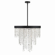 Crystorama - WIN-616-BF-CL-MWP - Six Light Chandelier - Winham - Black Forged