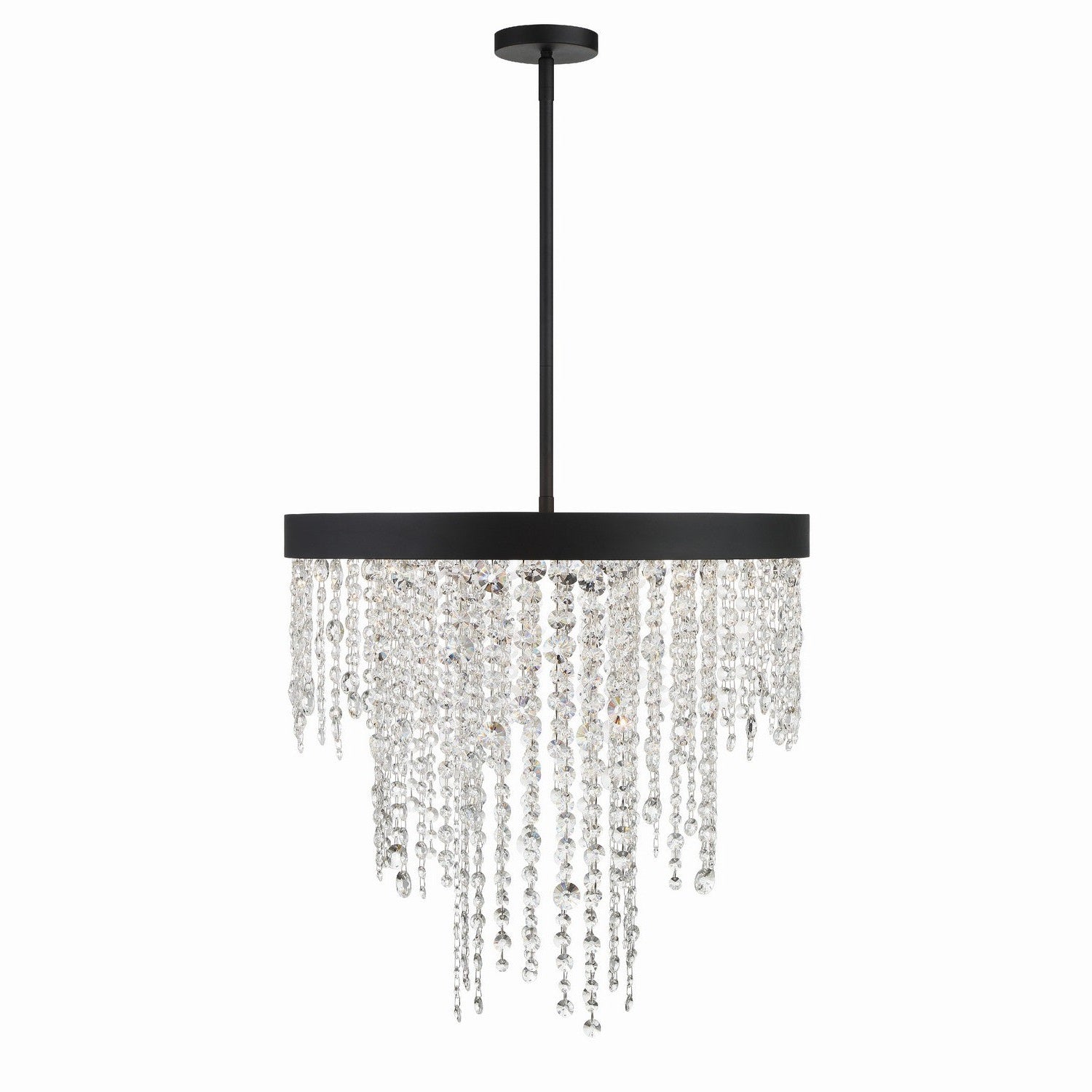 Crystorama - WIN-616-BF-CL-MWP - Six Light Chandelier - Winham - Black Forged