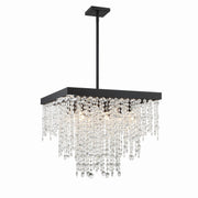 Crystorama - WIN-618-BF-CL-MWP - Eight Light Chandelier - Winham - Black Forged