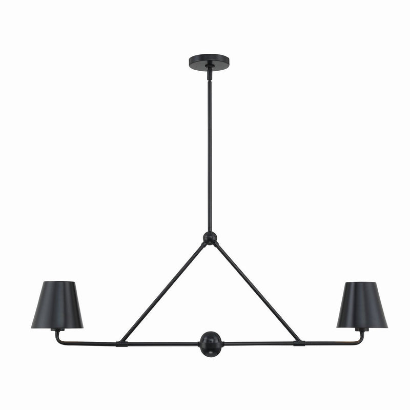 Crystorama - XAV-B9302-MK - Two Light Chandelier - Xavier - Matte Black