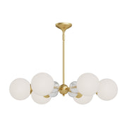 Alora - CH415330BGOP - Six Light Chandelier - Celia - Brushed Gold/Opal Glass