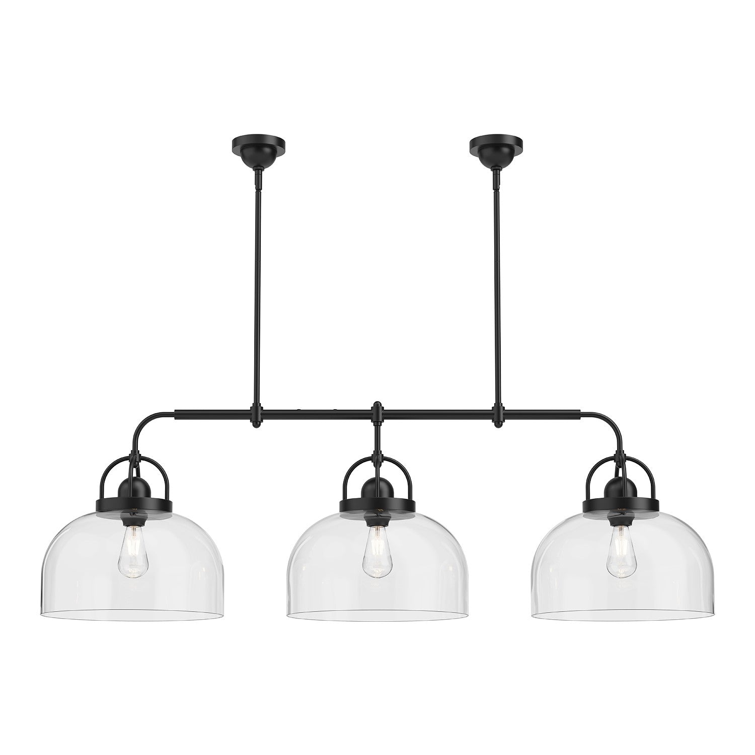 Alora - LP461155MB - Three Light Linear Pendant - Lancaster - Matte Black