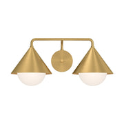 Alora - VL485221BGOP - Two Light Vanity - Remy - Brushed Gold/Opal Glass
