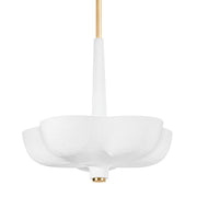 Corbett Lighting - 360-30-GL/GSW - Five Light Pendant - Rimini - Gold Leaf / Gesso White