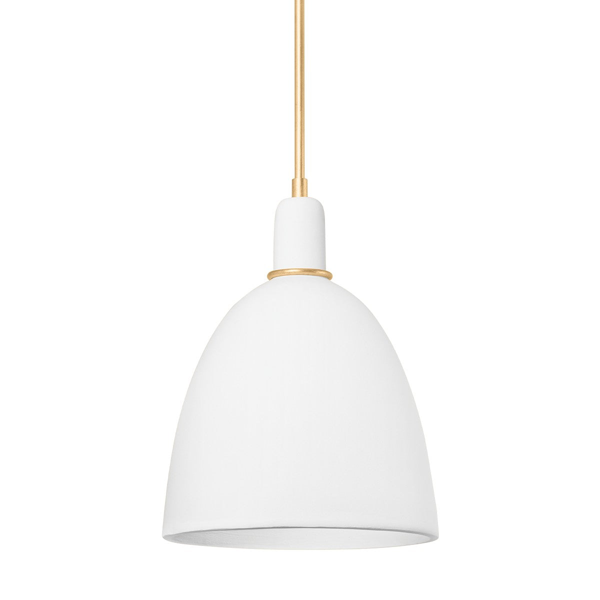 Hudson Valley - 1717-VGL/CMI - One Light Pendant - Copake - Vintage Gold Leaf/Matte Ivory Ceramic