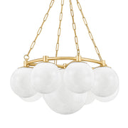 Hudson Valley - 5229-AGB - Nine Light Chandelier - Thornwood - Aged Brass