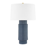 Hudson Valley - L1956-AGB/CGR - One Light Table Lamp - Broderick - Aged Brass/Grey Blue Reactive Ceramic