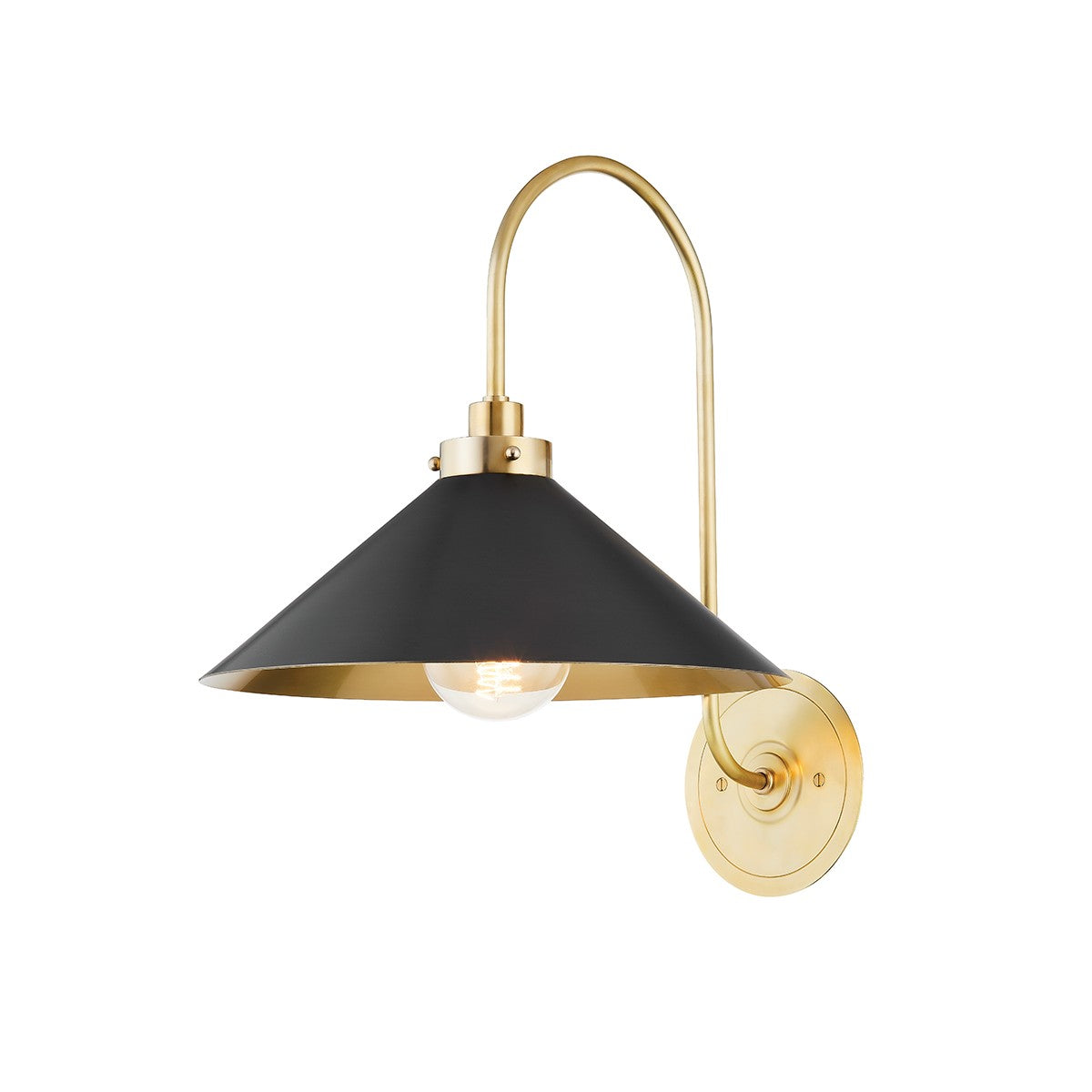 Hudson Valley - MDS1400-AGB/DB - One Light Wall Sconce - Clivedon - Aged Brass/Distressed Bronze